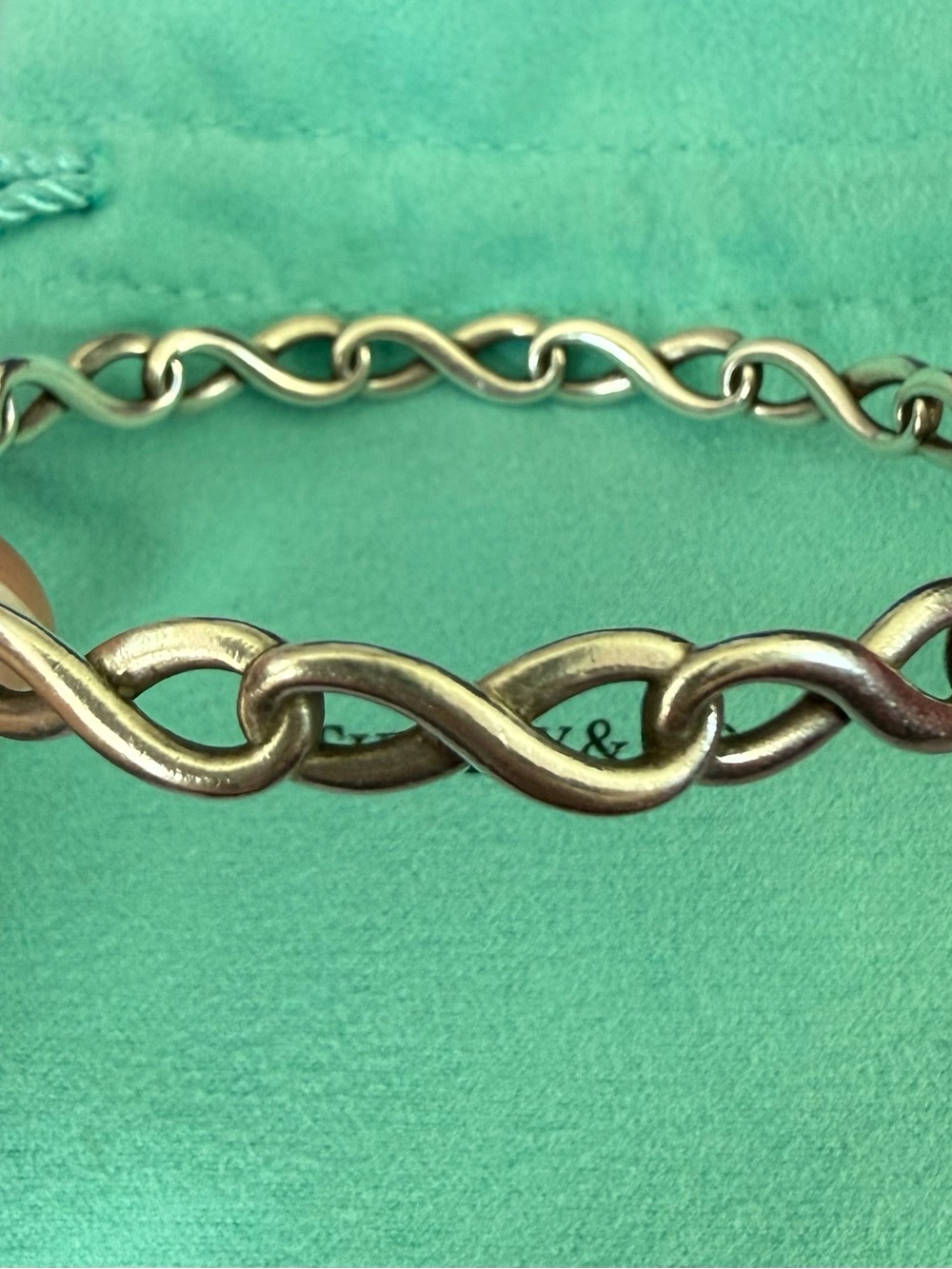 Tiffany and Co Infinity Bangle Bracelet Sterling Silver